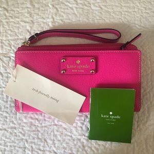 Kate Spade Pink Tech Wristlet / Wallet